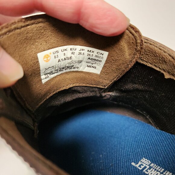 Timberland Mens Coltin Low Dark Brown Leather Shoes 8.5 - Picture 3 of 16